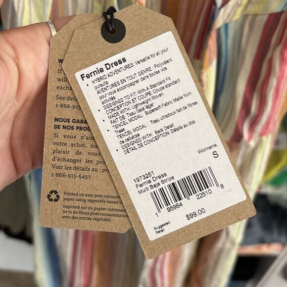 prAna Multicolor Striped Dress FERNIE $99 msrp new with tags - Picture 5 of 8